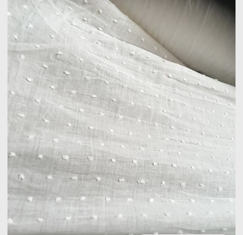 Cotton swiss dot white apparel - cotton,