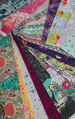 Tula pink fabric strips - tula,