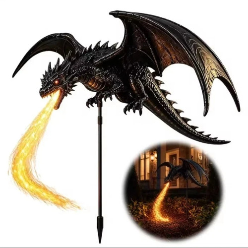 Solar dragon fire garden light - solar,