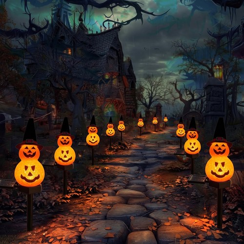 Solar pumpkin lights halloween - lights,
