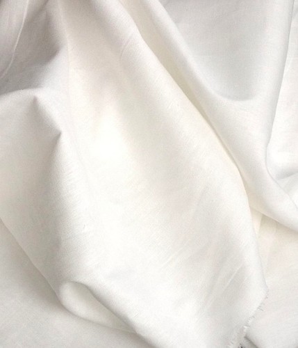 Off white linen cotton blend - linen,