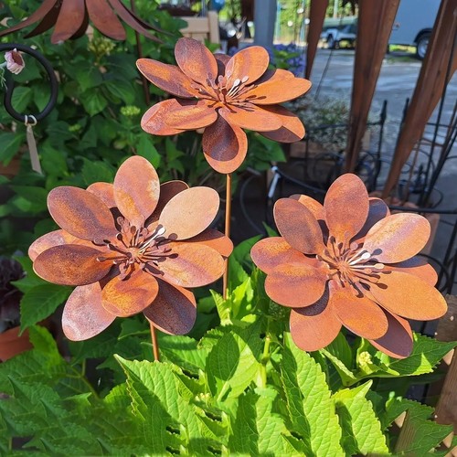 Rustic blooming flower metal - rustic,